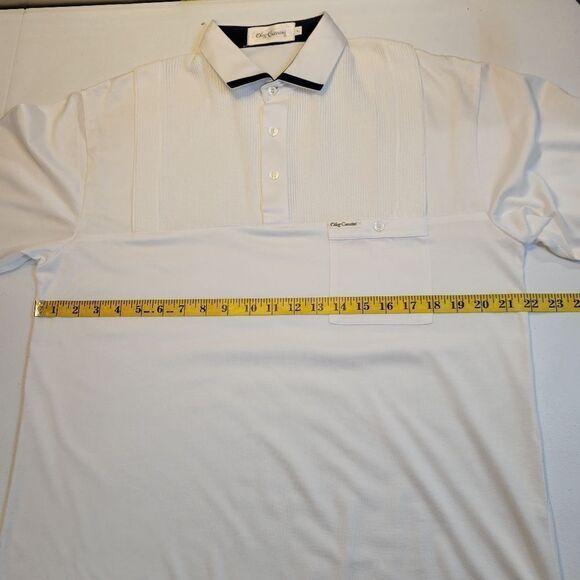 Oleg Cassini Crisp White Vintage Polo Men's Large Eclectic Grandpacore - Picture 7 of 8